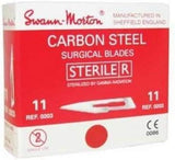 Swann Morton Carbon Sterile Red 11 Blades - Pack of 100 (Ref: 0203)