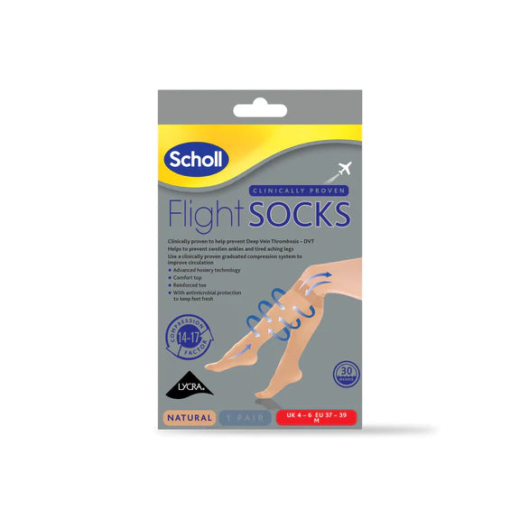 Scholl Flight Socks Cotton Feel: Sheer