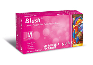 Aurelia BLUSH (PINK) Powder Free Nitrile - 200 Gloves