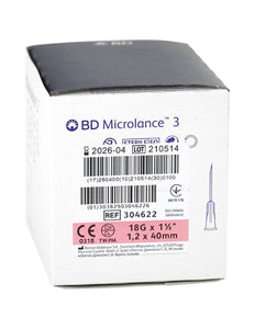 BD Microlance Needles Pink 18g x 40mm (1.5") - Box of 100 (Ref: 304622)